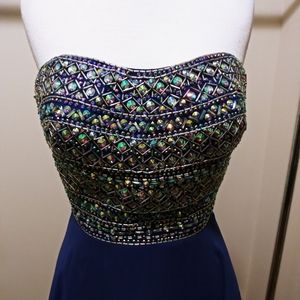 Tony Bowls Royal blue chiffon dress size 10